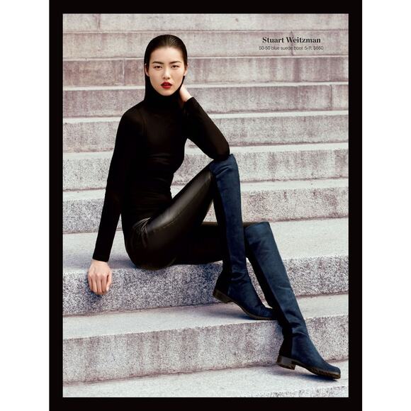 Stuart Weitzman 5050 Over The Knee Black Suede Boots 7.5 - Picture 2 of 11